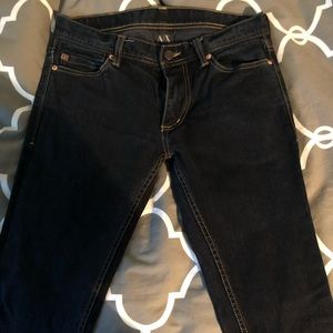Armani Exchange black and gold jeans size 31 W